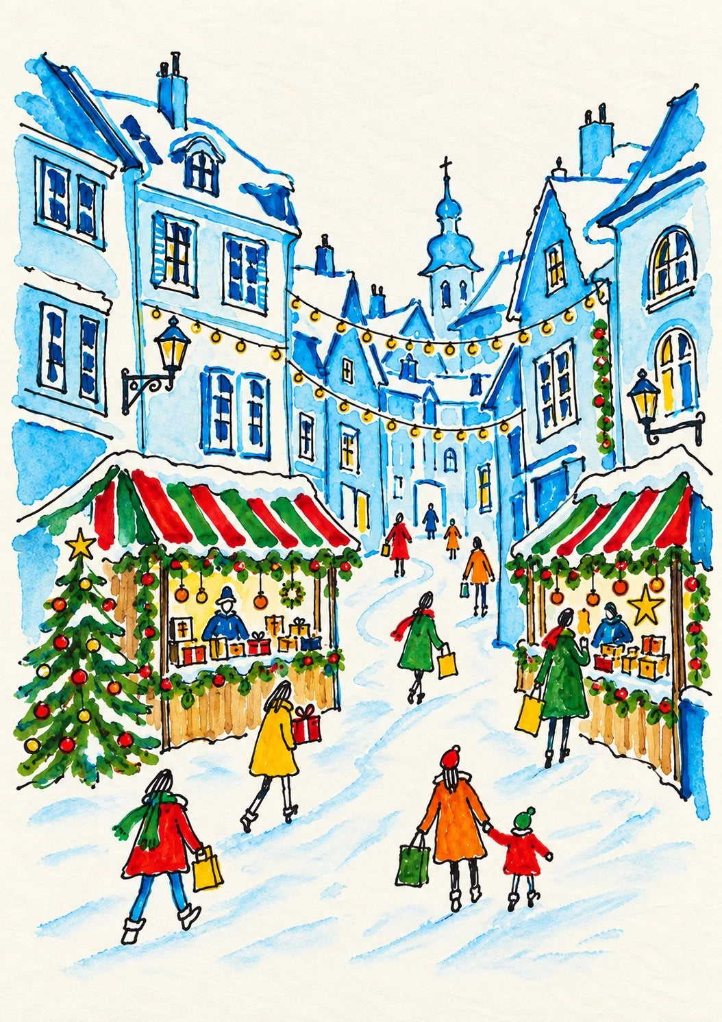 Christmas - Personalised Card — with punch holes