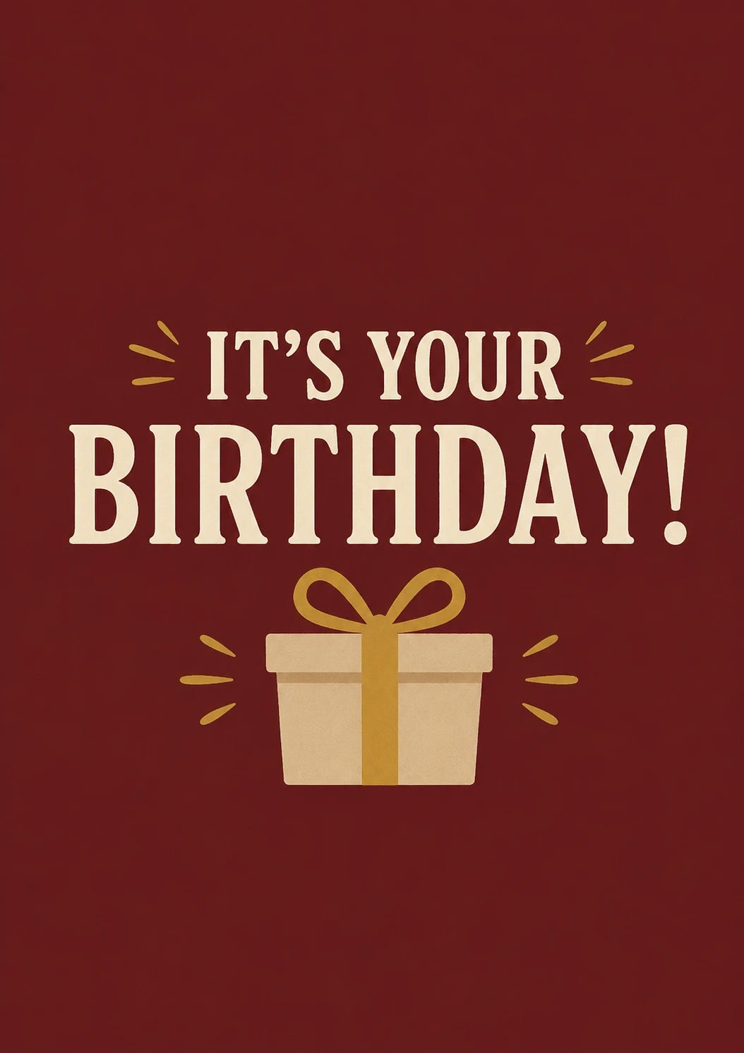Birthdays - Personalised Card — with punch holes