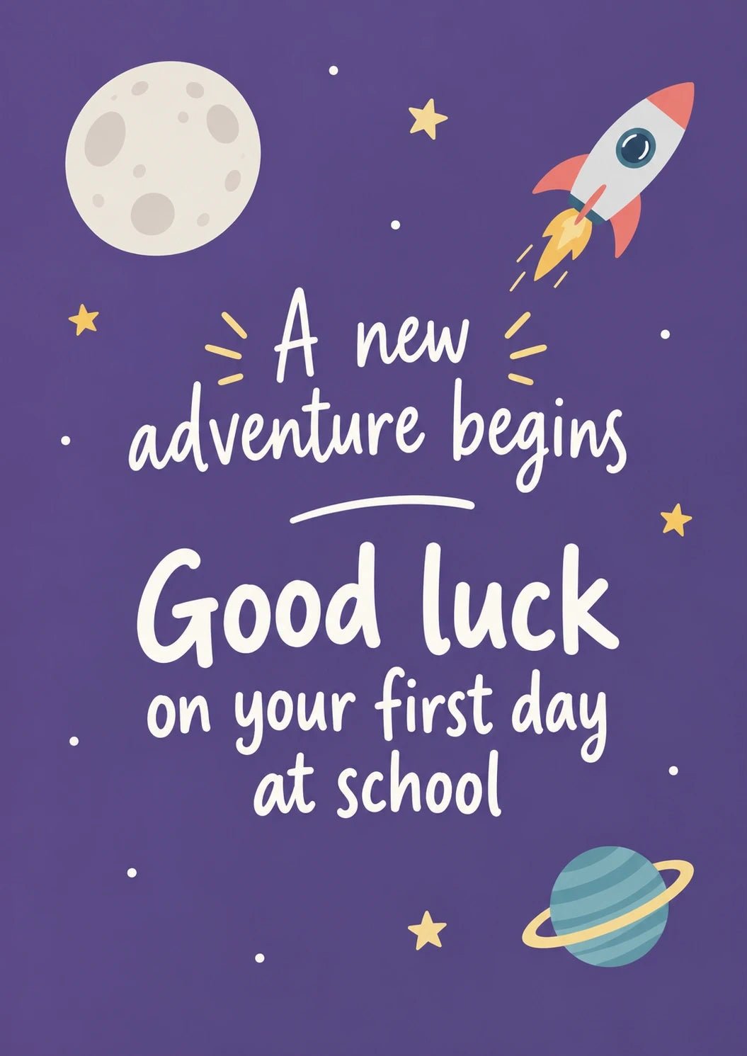 Back to school - Personalised Card — with punch holes