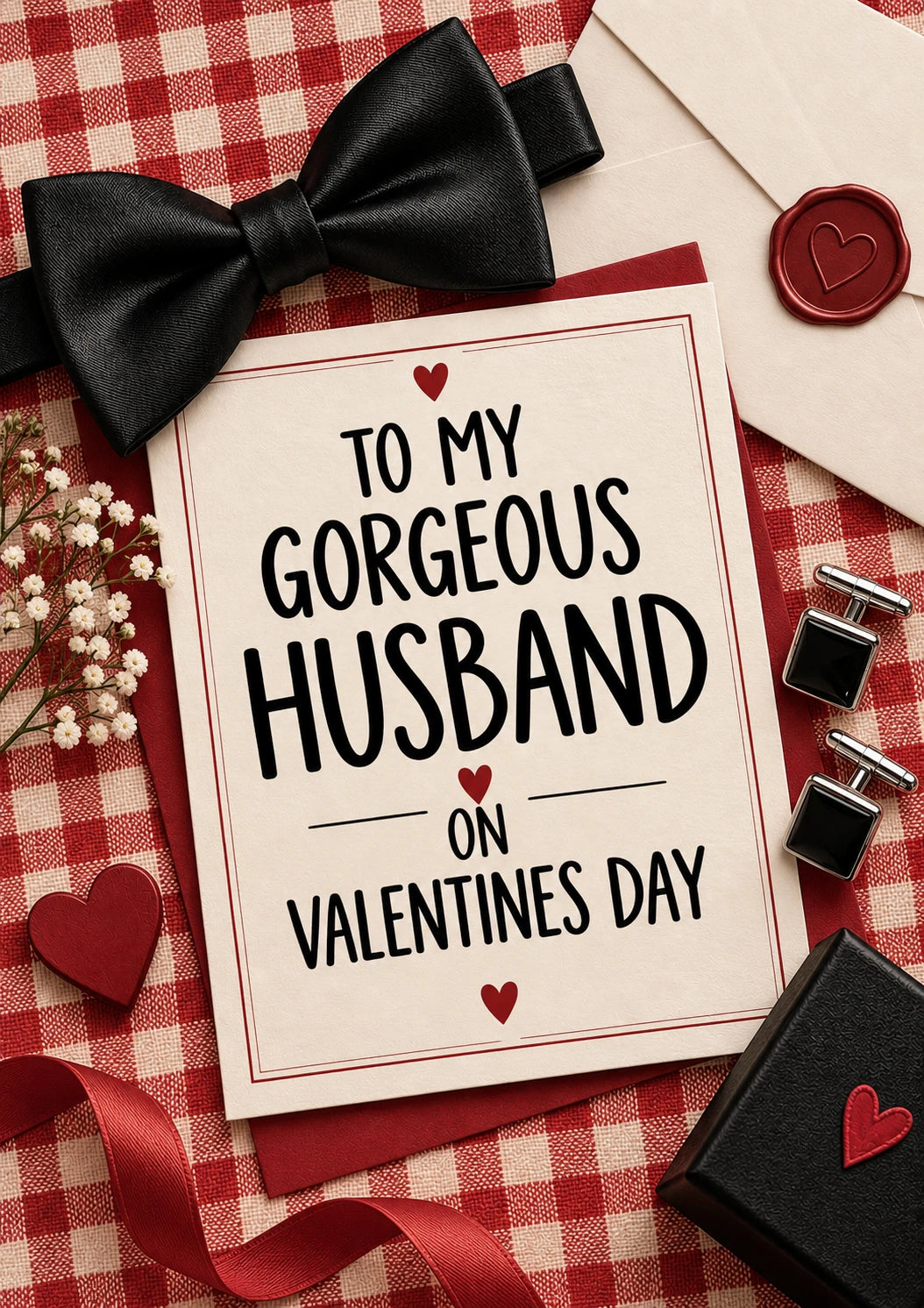 Gorgeous Husband Bow Tie Valentine's Day Card for Him