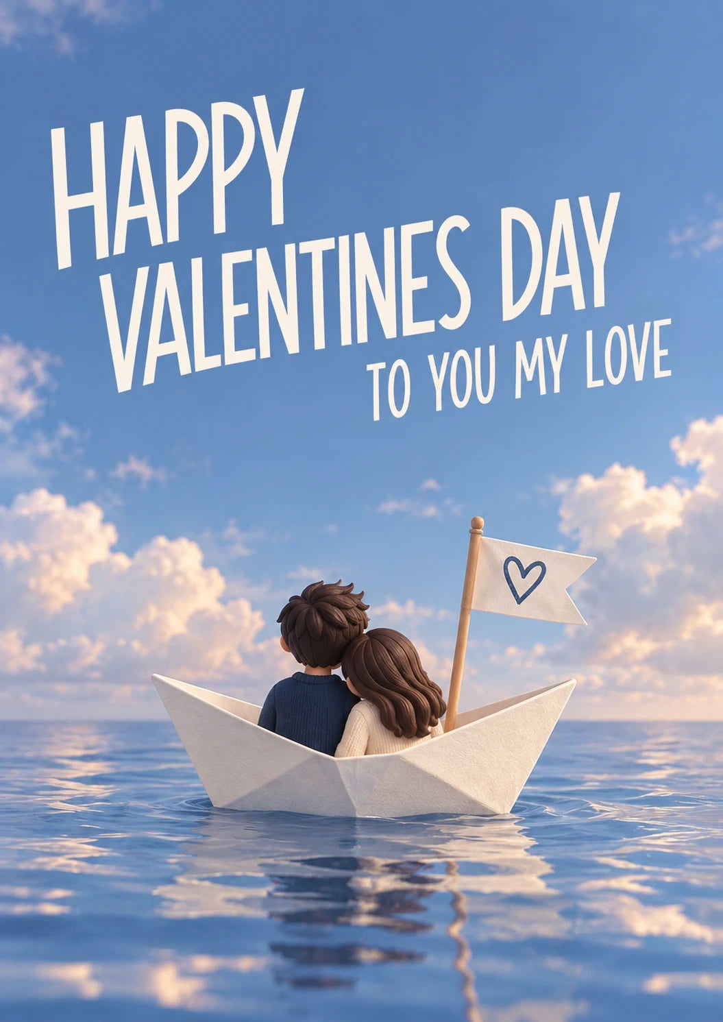 Valentine's day - Personalised Card — with punch holes