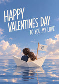 Load image into Gallery viewer, Funny Paper Boat Couple 20th Valentine's Day Card for Partner
