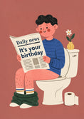 Load image into Gallery viewer, Birthdays - Personalised Card — with punch holes
