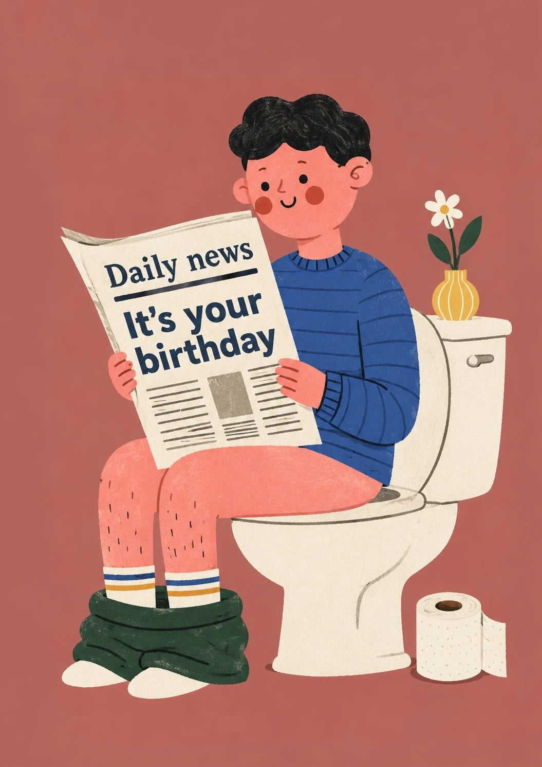 Birthdays - Personalised Card — with punch holes