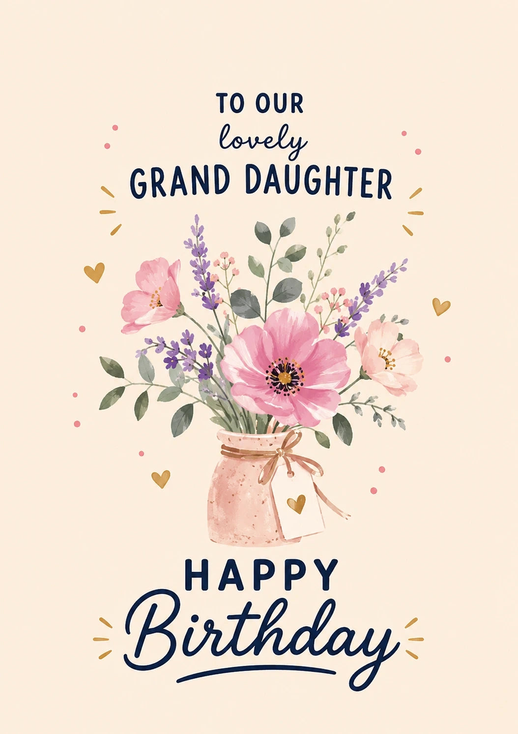 Birthdays - Personalised Card — with punch holes