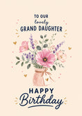 Load image into Gallery viewer, Pink Floral Bouquet Granddaughter 20th Birthday Card for Her
