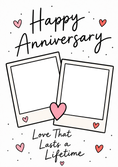 Load image into Gallery viewer, Love That Lasts a Lifetime Photo Upload Anniversary Card
