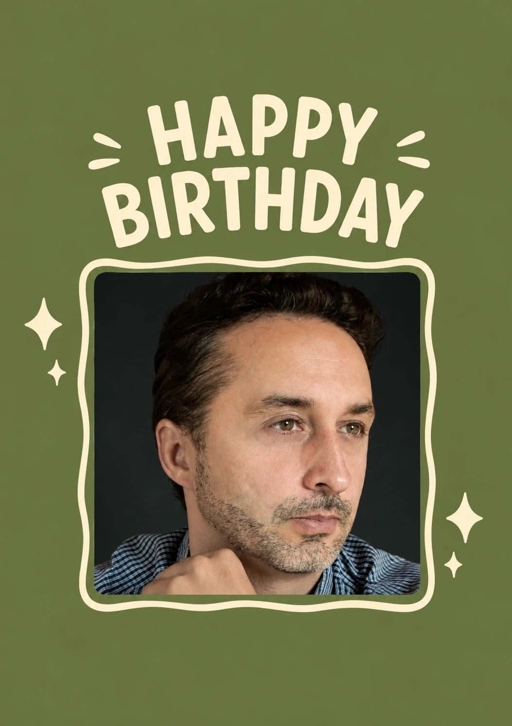 Birthdays - Personalised Card — with punch holes