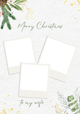 Load image into Gallery viewer, Christmas - Personalised Card — with punch holes
