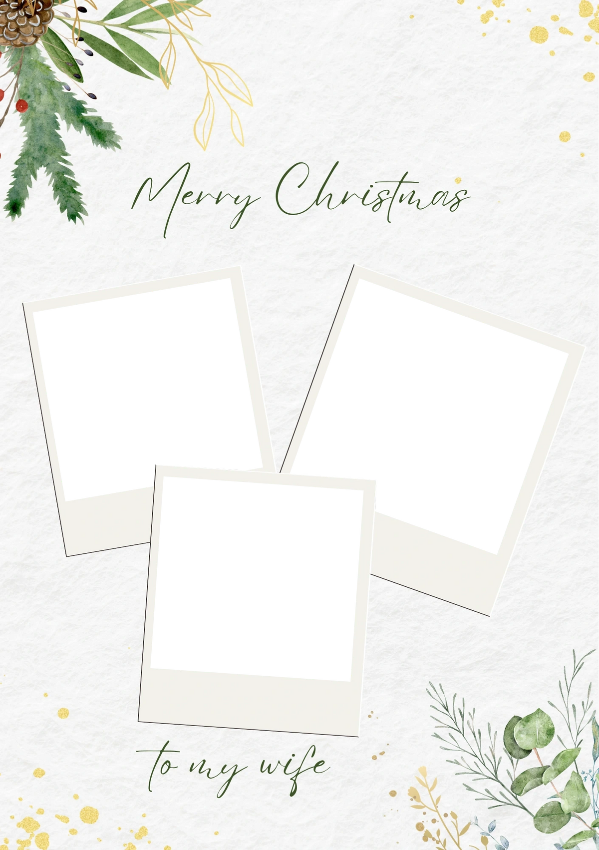 Christmas - Personalised Card — with punch holes
