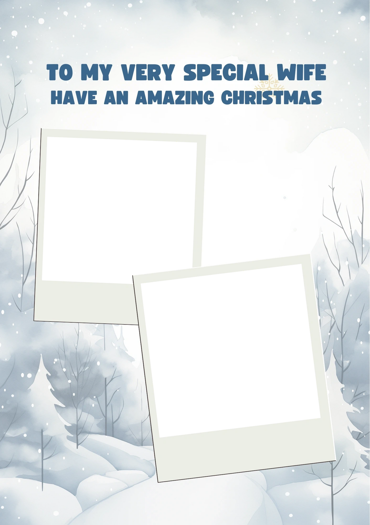 Christmas - Personalised Card — with punch holes