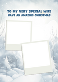 Load image into Gallery viewer, Winter Wonderland Wife Photo Upload Christmas Card for Her
