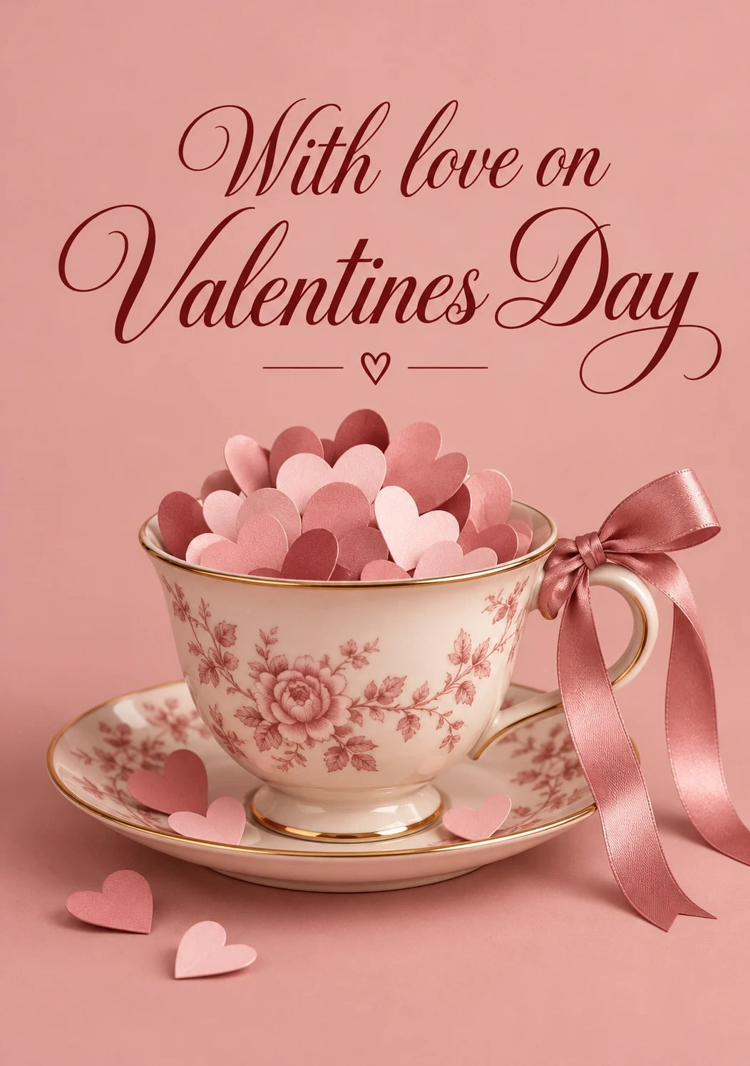 Valentine's day - Personalised Card — with punch holes