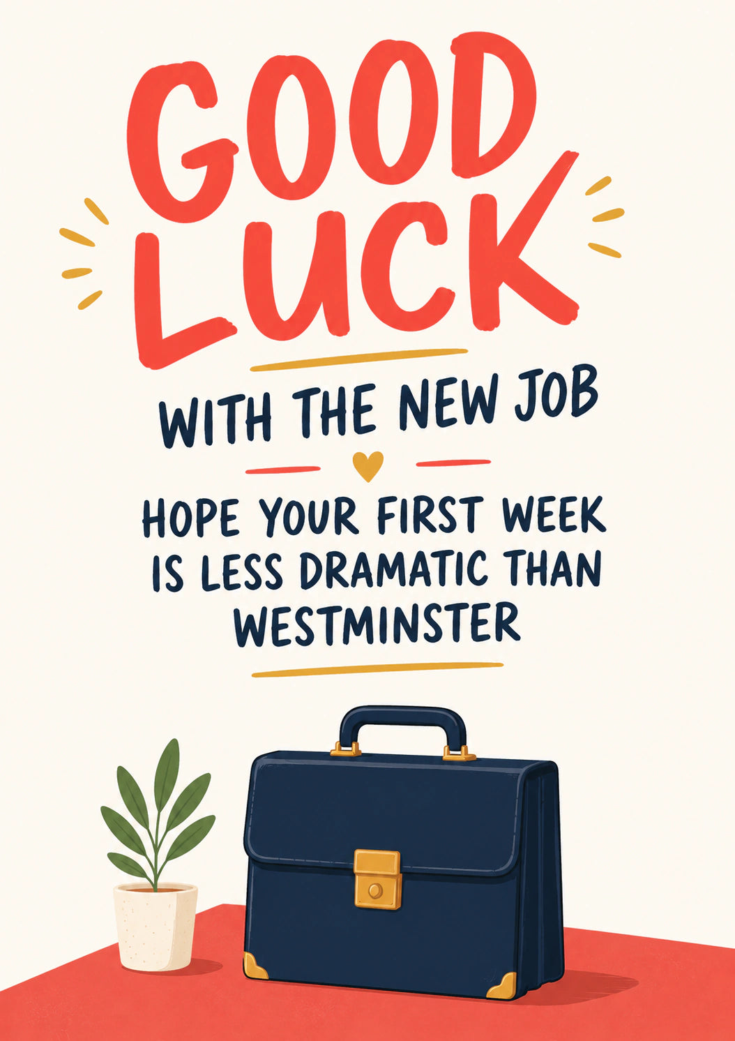 Good Luck - Personalised Card — with punch holes