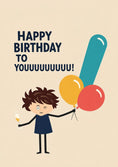 Load image into Gallery viewer, Birthdays - Personalised Card — with punch holes
