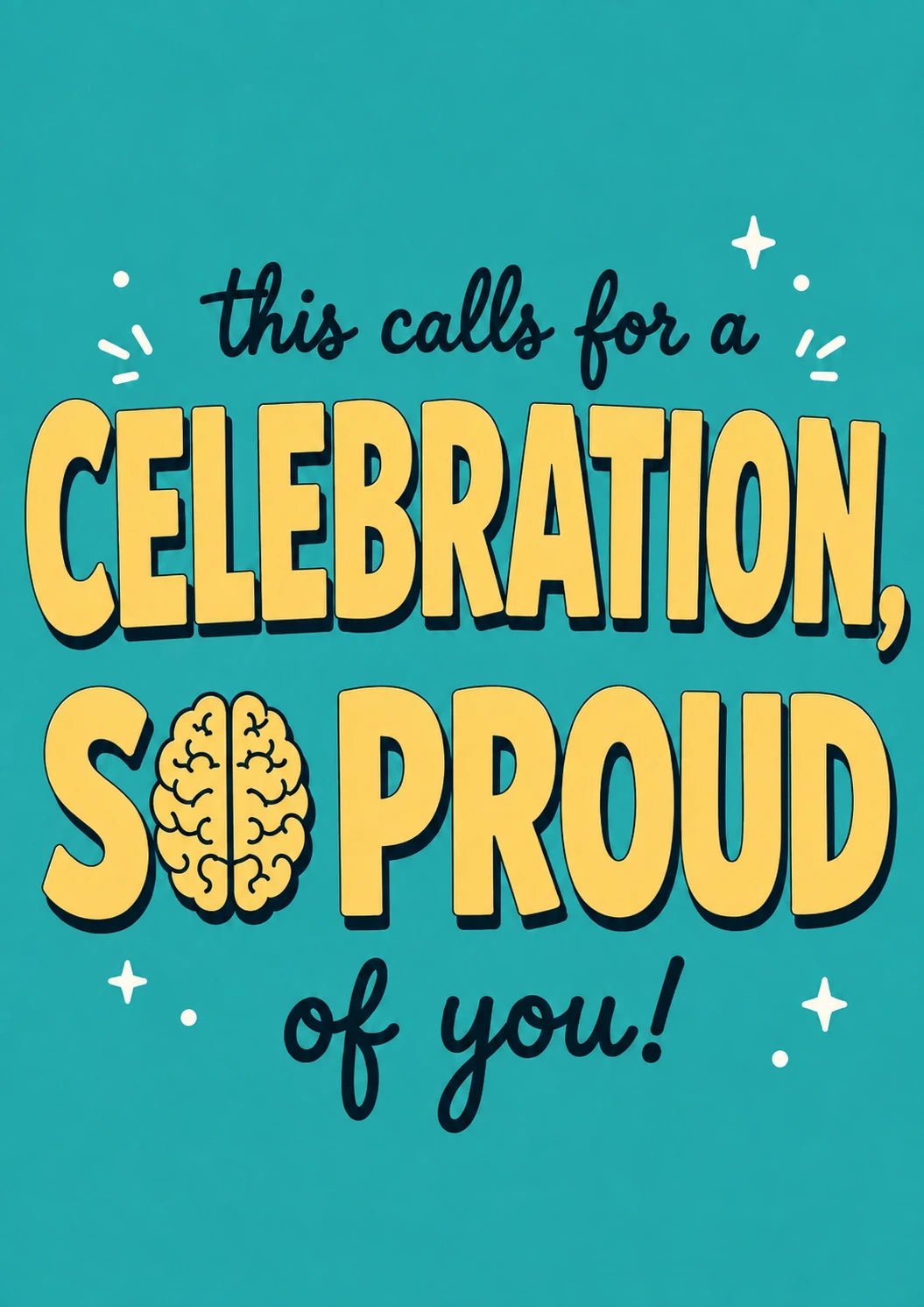 So Proud of You Brain Celebration Exams Card