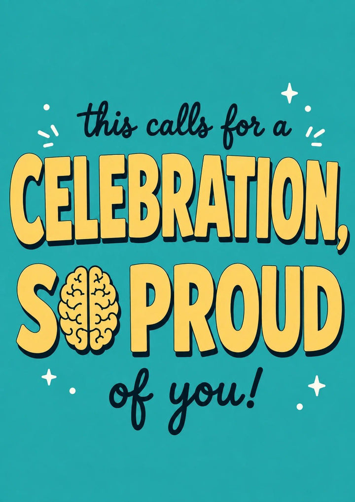 So Proud of You Brain Celebration Exams Card