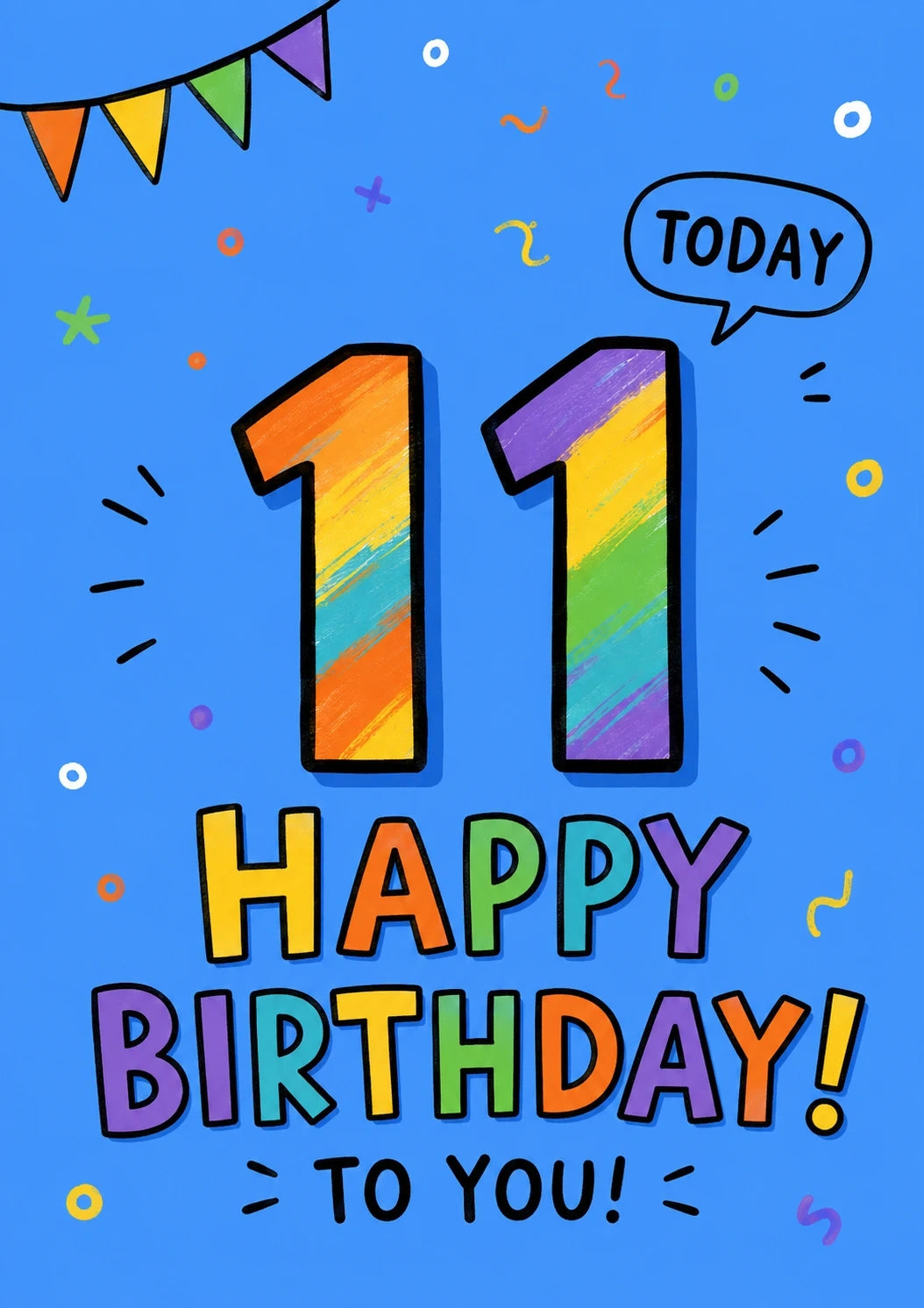 Birthdays - Personalised Card — with punch holes