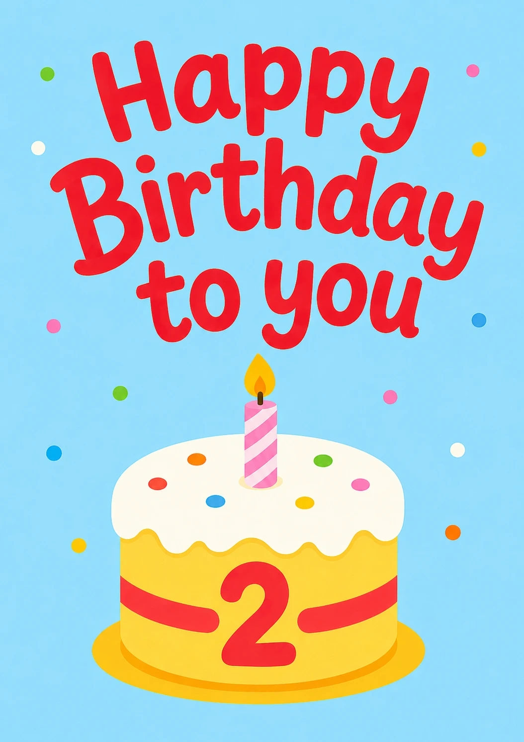 Birthdays - Personalised Card — with punch holes