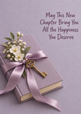 Load image into Gallery viewer, New Chapter Key and Floral Friend Birthday Card

