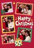 Load image into Gallery viewer, Multiple Photo Frames Photo Upload Christmas Card for Friend
