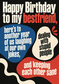 Load image into Gallery viewer, Funny Best Friend Laughing at Jokes Birthday Card
