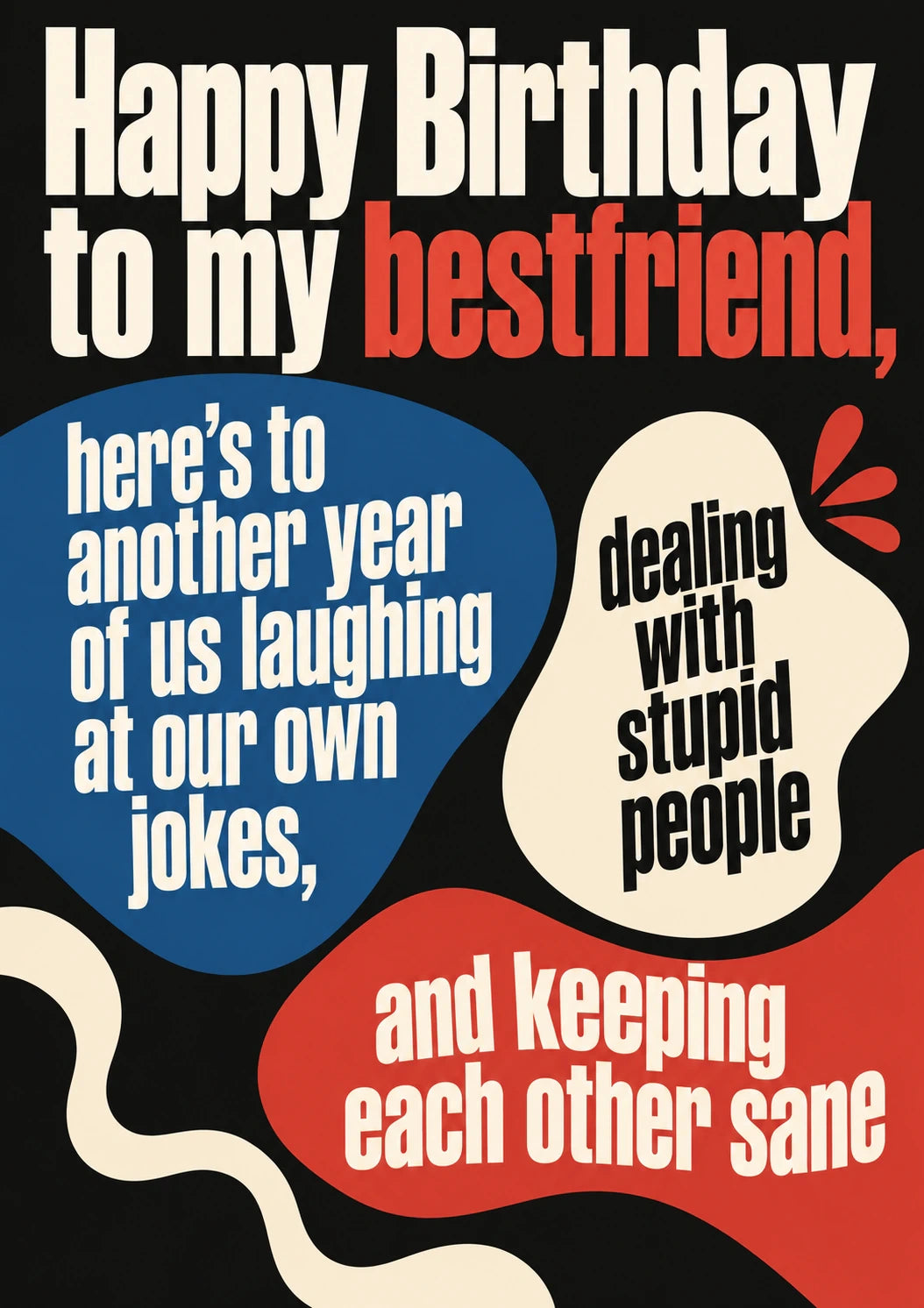 Funny Best Friend Laughing at Jokes Birthday Card