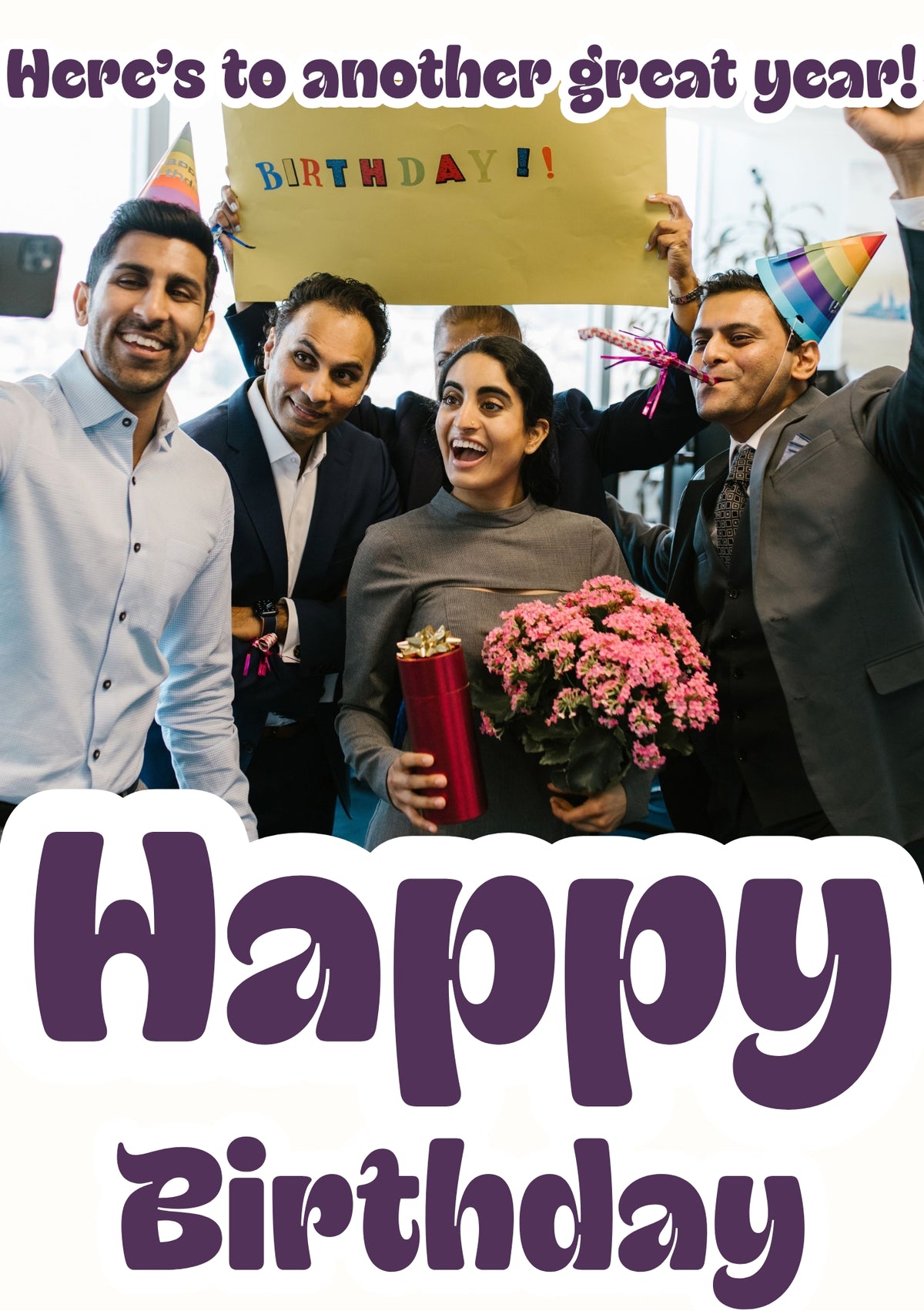 Here's to Another Great Year Photo Upload Birthday Card