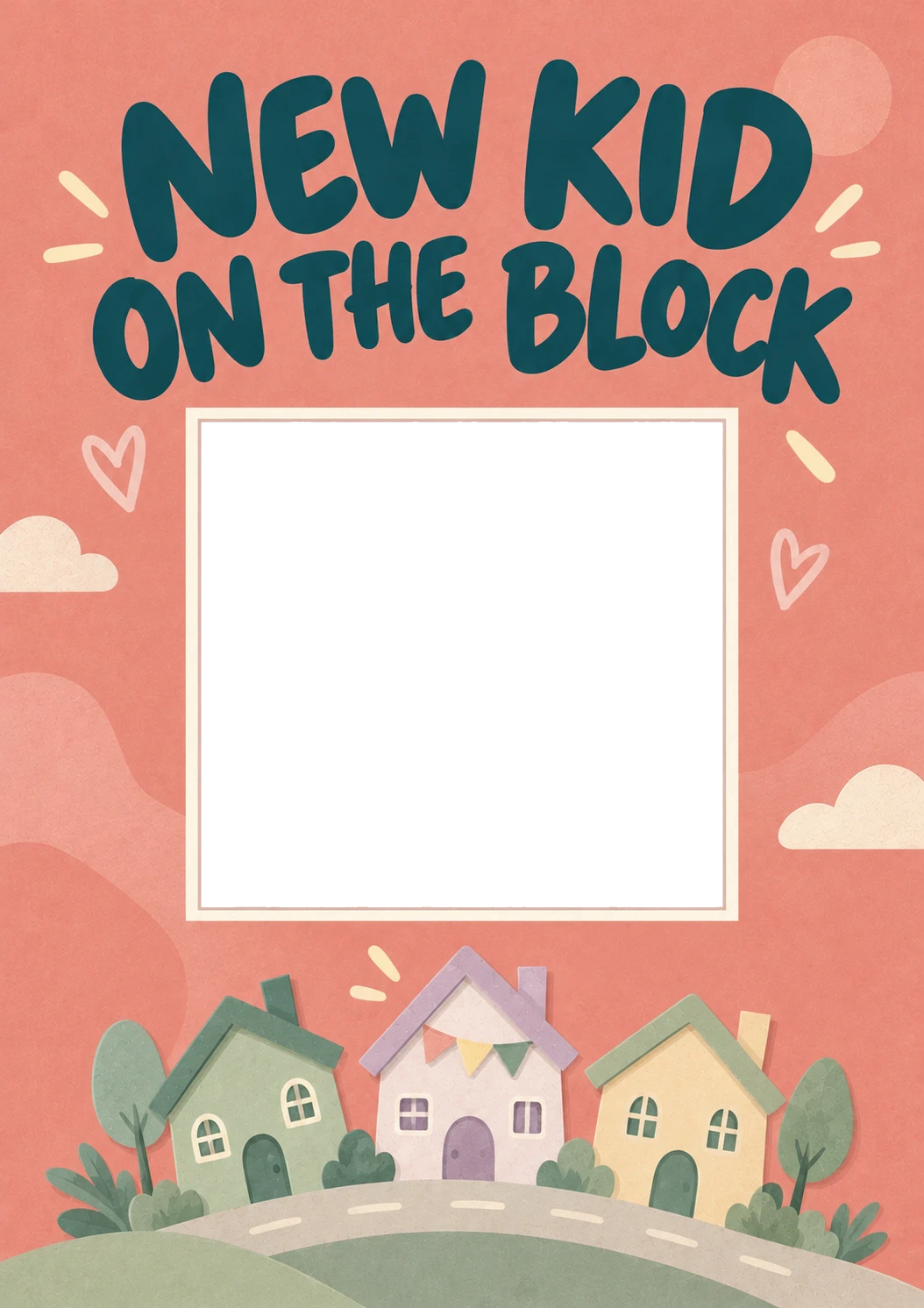 Funny New Kid on the Block Photo Upload New Baby Card for Best Friend