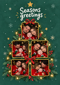 Load image into Gallery viewer, Festive Tree 5 Photo Upload Christmas Card for Parents
