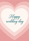 Load image into Gallery viewer, Layered Pink Hearts Happy Wedding Day Card
