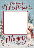 Load image into Gallery viewer, Cute Polar Bear Photo Upload Christmas Card for Her
