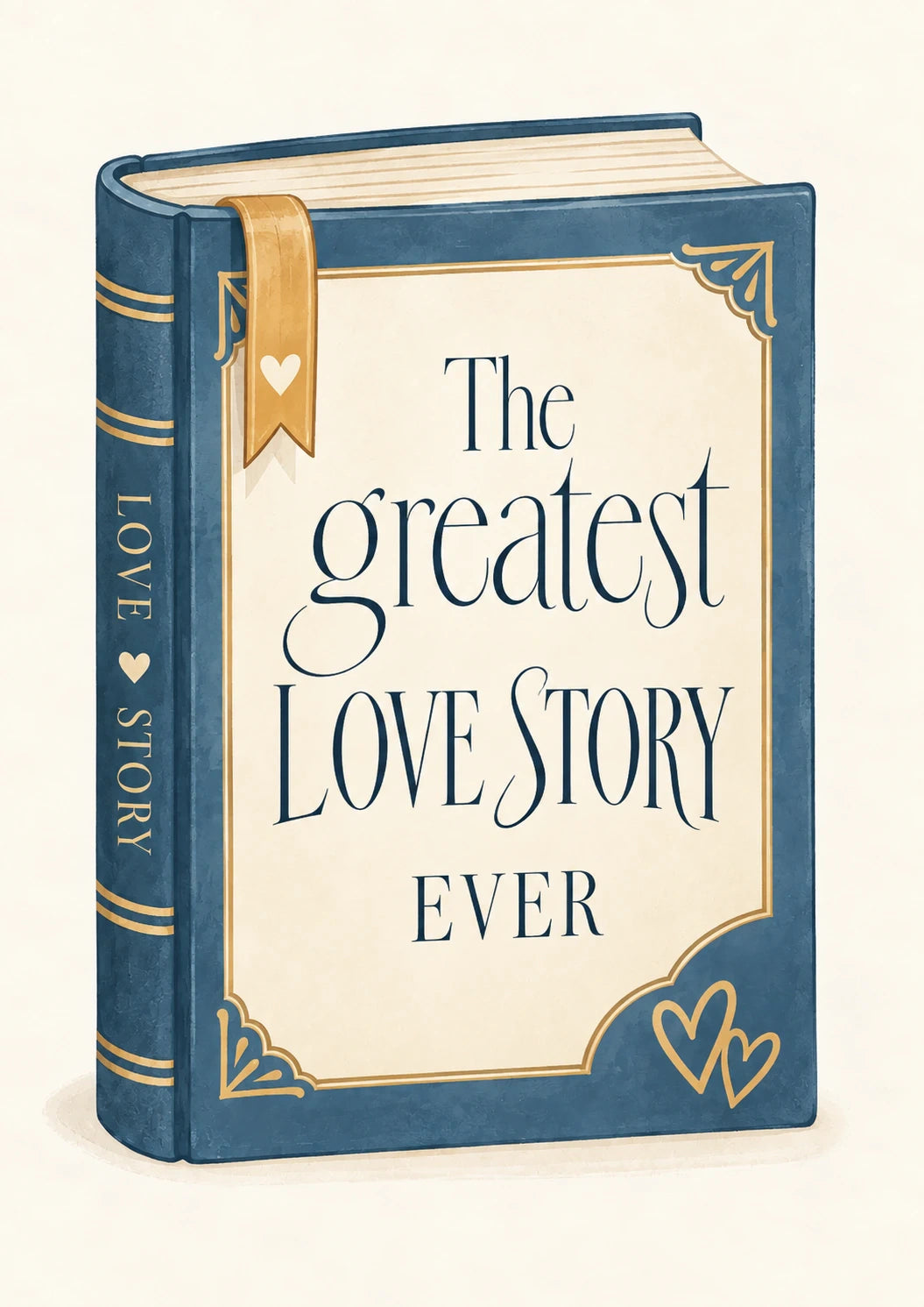 Greatest Love Story Ever Book Wedding Card