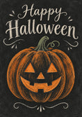 Load image into Gallery viewer, Chalk Art Jack-o'-Lantern Halloween Card for Her
