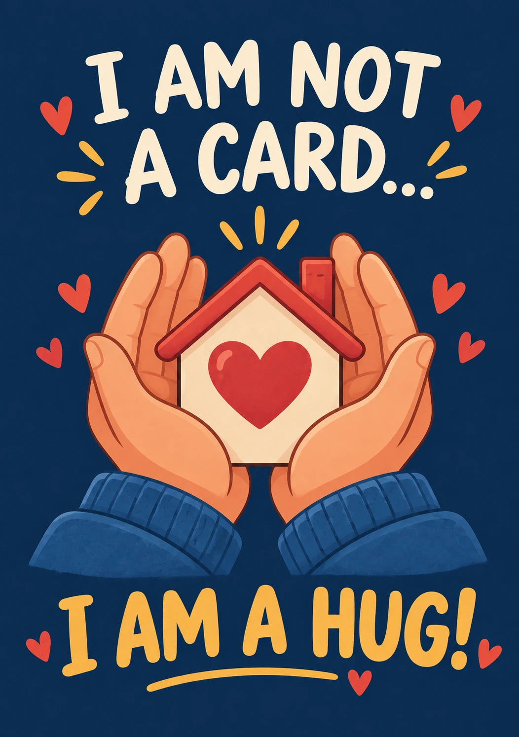 Heartfelt Home in Hands Get Well Soon Card for Dad