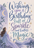 Load image into Gallery viewer, Magical Sparkle Enchantress Birthday Card for Her
