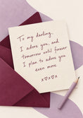 Load image into Gallery viewer, Adore You Forever Love Note Birthday Card for Her
