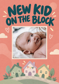 Load image into Gallery viewer, Funny New Kid on the Block Photo Upload New Baby Card for Best Friend
