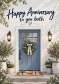 Load image into Gallery viewer, Cosy Front Door Happy Anniversary Card for Brother and Partner
