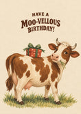 Load image into Gallery viewer, Funny Moo-Vellous Cow with Gift Birthday Card
