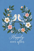 Load image into Gallery viewer, Love Birds Floral Wreath Happily Ever After Wedding Card
