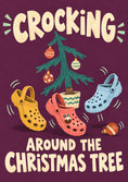 Load image into Gallery viewer, Funny Crocking Around the Christmas Tree Christmas Card
