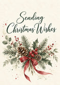 Load image into Gallery viewer, Watercolour Holly and Pine Christmas Card for Grandparents
