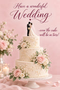Load image into Gallery viewer, Funny Tiered Wedding Cake Bride and Groom Wedding Card
