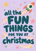 Load image into Gallery viewer, All the Fun Things Rocket Christmas Card for Cousin
