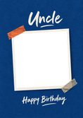 Load image into Gallery viewer, Polaroid Style Uncle Photo Upload Birthday Card for Him
