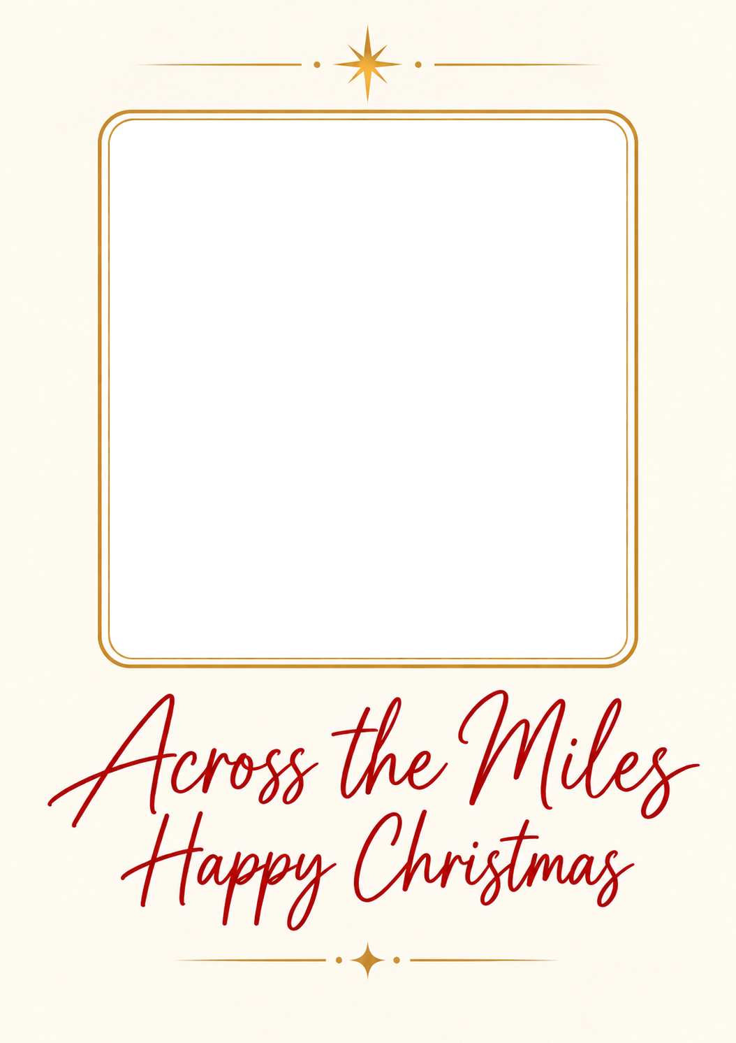 Across the Miles Photo Upload Christmas Card for Cousin