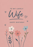 Load image into Gallery viewer, Floral Wildflower Wife Happy Birthday Card for Her
