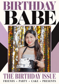 Load image into Gallery viewer, Funny Birthday Babe Magazine Spoof Photo Upload Birthday Card for Her
