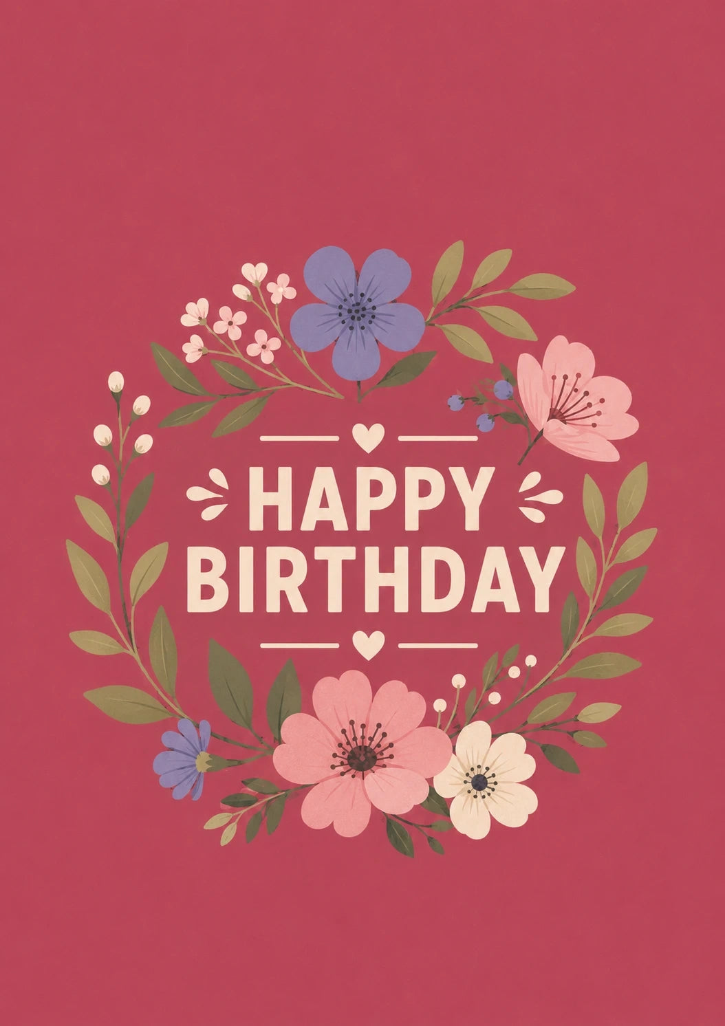 Birthdays - Personalised Card — with punch holes